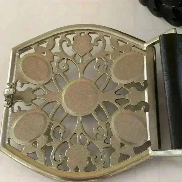 Chico’s wide weave belt,  silver and stone buckle - Picture 7 of 10